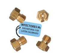 RECAMBIOS DREYMA Kit inyectores chicles Rosca M6 latón calibrado 4 UDS CO WO534-RML para Cocina Gas Natural Compatible con Teka Balay Bosch adaptación quemadores precisión Estabilidad