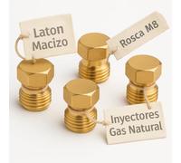 RECAMBIOS DREYMA Kit Inyectores M8 Gas Natural 6 Uds Laton Alta Precision Compatible Con Balay Fagor Teka Chicles 0.80 1.00 1.10 1.20 Cocina Encaje Exacto Repuesto Quemador Instalacion Facil