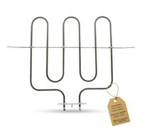 RECAMBIOS DREYMA Resistencia Grill Horno 1900W 220V 35x24cm 83040749 Compatible con Teka Fagor Edesa Elemento Superior Tipo H Montaje Directo Faston Acero Inoxidable Instalación Rápida