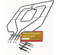 RECAMBIOS DREYMA Resistencia Grill Superior 2300W 230V 367 x 345 mm Distancia Terminales 26mm 3 Faston Recambio Horno Compatible con Balay Bosch Lynx Superser Neff Constructa Crolls Corcho Pro