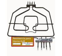 RECAMBIOS DREYMA Resistencia Horno Grill Superior 2300W 230V Doble Circuito Montaje Faston 380 x 345 mm Compatible con Bosch Balay Constructa Superser Elemento Calefactor Premium Pro