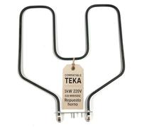 RECAMBIOS DREYMA Resistencia Horno Inferior 1000W 220V Compatible con Teka HT490 HT510 Referencia 99511212 Calentamiento Uniforme Montaje Rápido Placa 80 mm Conectores 50mm Durabilidad Profesional PRO