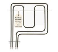 RECAMBIOS DREYMA Resistencia Solera y Grill Horno 1500W 1100W 230V Tubular Acero Montaje Faston Barra Guia Calor Uniforme Instalacion Rapida Compatible con TEKA Bosch BALAY Repuesto Solido