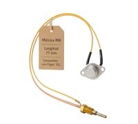 RECAMBIOS DREYMA termopar 810005864 con termostato y limitador para Calentador 10l Longitud 71mm metrica m8 Compatible con Fagor Cointra Edesa Kit Seguridad Llama piloto Repuesto Profesional