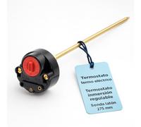 RECAMBIOS DREYMA Termostato Inmersion para Termo Electrico Regulable con Reset Sonda Laton 275mm 230V 16A Unipolar Compatible con Domusa Cointra Fleck Ariston Montaje Seguro Repuesto Profesional