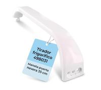 RECAMBIOS DREYMA Tirador Frigorifico 498031 Compatible con Bosch Balay Teka 35 cm maneta puerta nevera repuesto blanco ergonomico montaje rapido plastico tecnico alta resistencia ajuste exacto