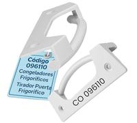 RECAMBIOS DREYMA Tirador Puerta Frigorifico Congelador Blanco KS93860IE 096110 Compatible Con Bosch Balay LG Medidas 142x54x26 mm Distancia Agujeros 100 mm 30 g