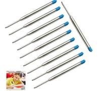 Recambios para Bolígrafo,10 Piezas Minas de Repuesto Compatibles,Recambios de Bolígrafos de Punta de Bola,Metal Recambios de Punta Mediana,Recambios de Tinta,Color de Escritura Azul