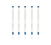 Recambios para bolígrafos Rollerball - Tinta azul de escritura suave y recambios de bola rodante con rosca fina de 0,5 mm (5 palos)