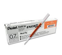 Recambios Pentel EnerGel LR7 para bolígrafos de gel de 0,7 mm, color naranja (12 unidades)