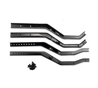 Recambios Rc Para Axial Para SCX10 III Para Gladiator Para Wrangler 1/10 Distancia Entre Ejes Chasis Metal Ajustable Juego Rieles Marco Piezas Actualización Oruga RC(Black)