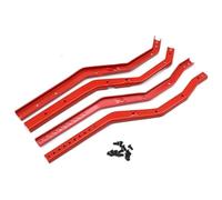 Recambios Rc Para Axial Para SCX10 III Para Gladiator Para Wrangler 1/10 Distancia Entre Ejes Chasis Metal Ajustable Juego Rieles Marco Piezas Actualización Oruga RC(Red)