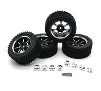 Recambios Rc Para MJX 14302 14301 1/14 4 Neumáticos Rueda Metal Ruedas Para Rally RC Actualización Coche Piezas Reparación Modificación(Black)
