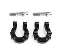 Recambios Rc Para Traxxas Para TRX4 Para Axial Para SCX10 1/10 2 Uds Parachoques Anillo En D Gancho Remolque Rojo Rescate Coche Trepador Control Remoto Piezas Mejora(Black)