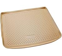 Recambo Alfombrilla de Goma para Maletero Apta para VW Touareg I, Tipo 7L, 2002 2010, Ajuste Borde, Color Beige