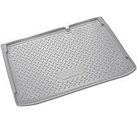 Recambo Alfombrilla de goma para maletero de calidad prémium apta para Opel Corsa D, Corsa E, año a partir de 2006, ajuste perfecto con borde, color gris