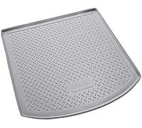 Recambo Alfombrilla de goma para maletero de calidad prémium apta para Volkswagen Touran I, tipo 1T, año 2003 2015, ajuste perfecto con borde, color gris