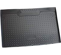 Recambo Alfombrilla para maletero de Renault Kangoo II de 5 plazas a partir de 2008, ajuste perfecto con borde de color negro, plástico flexible y goma