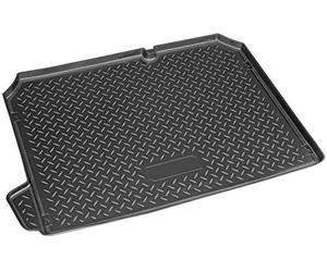 Recambo Alfombrilla para maletero para Citroen C4 II Hatchback, B7 | 2010-2018 | Negro, Plástico, Ajuste con borde alto y abalorios 3D