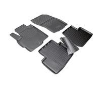Recambo Alfombrillas de Goma 3D, Alfombra Coche, Alfombrilla Coche Goma, compatibles con Citroen C-Crosser | Tipo EP | año 2007 2013 | ajuste perfecto | con borde | color negro