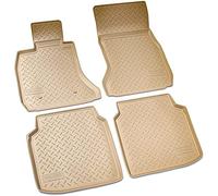 Recambo Alfombrillas de Goma 3D, Alfombra Coche, compatibles con BMW Serie 7 F02 Lang | años 2008 2015 | Ajuste Borde | Beige