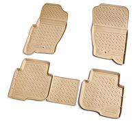 Recambo Alfombrillas de goma 3D, Alfombra Coche compatibles con Land Rover Discovery III + IV | 2004 2017 | ajuste perfecto | con borde | beige
