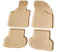 Recambo Alfombrillas de goma 3D compatibles con Audi A3 8P Sportback Cabrio | 2003 2013 | alfombrillas de goma para coche | ajuste perfecto | con borde | beige