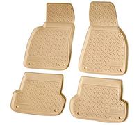 Recambo Alfombrillas de goma 3D compatibles con Audi A4 | B6, B7, 8E | 2000 2008, Limo, Avant | Alfombrillas de goma | Ajuste perfecto | con borde | Beige