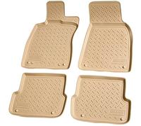 Recambo Alfombrillas de goma 3D compatibles con Audi A6 4F C6 Limo Allroad Avant 2004 2011 | Alfombrillas de goma | Ajuste perfecto | con borde | Beige