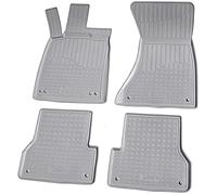 Recambo Alfombrillas de goma 3D compatibles con Audi A6 C7 4G Allroad Avant Limo 2011 2018 | Alfombrillas de goma | Ajuste perfecto | con borde | gris