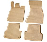 Recambo Alfombrillas de Goma 3D compatibles con Audi A7 C7 4G | Sportback | año 2010 2018 | Alfombrillas de Goma para Coche | Ajuste Borde | Beige