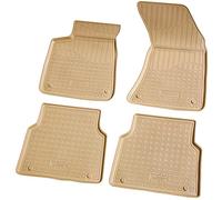 Recambo Alfombrillas de Goma 3D compatibles con Audi A8 D4 4H | 2010-2017 | Alfombrillas de Goma para Coche | Ajuste Borde | Beige