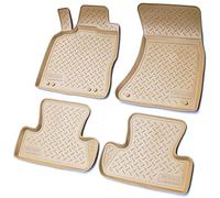 Recambo Alfombrillas de Goma 3D compatibles con Audi Q5 SQ5 8R | 2008-2017 | Alfombrillas de Goma para Coche | Ajuste Borde | Beige