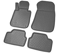 Recambo Alfombrillas de goma 3D compatibles con BMW Serie 1 | Tipo E81 E82 E87 E88 | Alfombrillas de goma para coche | Ajuste perfecto | con borde | negro
