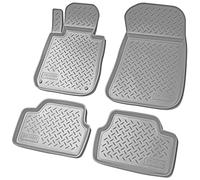 Recambo Alfombrillas de goma 3D compatibles con BMW Serie 1 | Tipo E81 E82 E87 E88 | Alfombrillas de goma para coche | Ajuste perfecto | con borde | gris