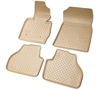 Recambo Alfombrillas de goma 3D compatibles con BMW X3 F25 | 2010-2017 | Alfombrillas de goma para coche | Ajuste perfecto | con borde | beige