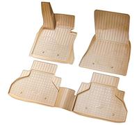 Recambo Alfombrillas de goma 3D compatibles con BMW X6 F16 F86 | 2014 2019 | Alfombrillas de goma para coche, ajuste perfecto, con borde | beige
