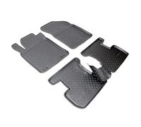 Recambo Alfombrillas de goma 3D compatibles con Citroen C3 II | SC | año 2009 2017 | alfombrillas de goma para coche, ajuste perfecto, con borde | color negro