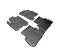 Recambo Alfombrillas de Goma 3D compatibles con Citroen C3 Picasso | Tipo SH | año 2009 2017 | Alfombrillas de Goma para Coche | Ajuste Borde | Color Negro