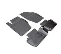 Recambo Alfombrillas de goma 3D compatibles con Citroen C4 | tipo N B7 | año 2010 2018 | alfombrillas de goma para coche | ajuste perfecto | con borde | color negro