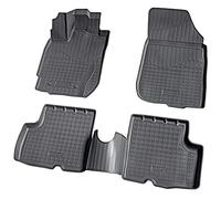 Recambo Alfombrillas de goma 3D compatibles con Dacia Duster | año de fabricación 2010 2017 | alfombrillas de goma para coche | ajuste perfecto | con borde | negro