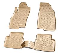 Recambo Alfombrillas de goma 3D compatibles con Fiat Grande Punto | 199 | 2005 2018 | alfombrillas de goma para coche | ajuste perfecto | con borde | beige