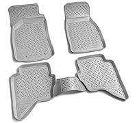 Recambo Alfombrillas de Goma 3D compatibles con Ford Ranger | Mazda BT-50 | año 2006 2012 | Alfombrillas de Goma para Coche | Ajuste Borde | Gris