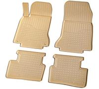 Recambo Alfombrillas de goma 3D compatibles con Mercedes Clase B | W246 | 2011 2018 | alfombrillas de goma para coche | ajuste perfecto | con borde | beige