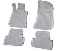 Recambo Alfombrillas de Goma 3D compatibles con Mercedes Clase C | W204 | S204 | 2007 2014 | Alfombrillas de Goma para Coche | Ajuste Borde | Gris