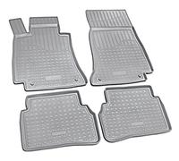 Recambo Alfombrillas de Goma 3D compatibles con Mercedes Clase C W205, S205, a Partir de 2014, Alfombra Coche, Alfombra de Coche, Ajuste, Borde | Gris