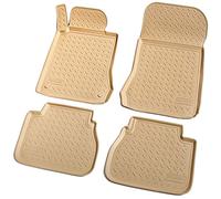 Recambo Alfombrillas de Goma 3D compatibles con Mercedes Clase E | W210 | S210 | 1995 2002 | Alfombrillas de Goma | Ajuste Borde | Beige