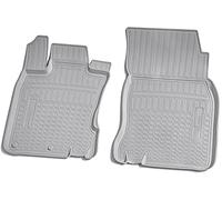 Recambo Alfombrillas de goma 3D compatibles con Nissan Qashqai J11 | a partir de 2014 > | alfombrillas de goma para coche | ajuste perfecto | con borde | gris | delantero