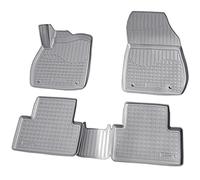Recambo Alfombrillas de Goma 3D compatibles con Opel Zafira C Tourer, 2011 2019, Alfombrillas de Goma para Coche, Ajuste, Borde, Color Gris