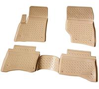 Recambo Alfombrillas de goma 3D compatibles con Porsche Cayenne | 9PA | 2002 2010 | alfombrillas de goma para coche | ajuste perfecto | con borde | beige